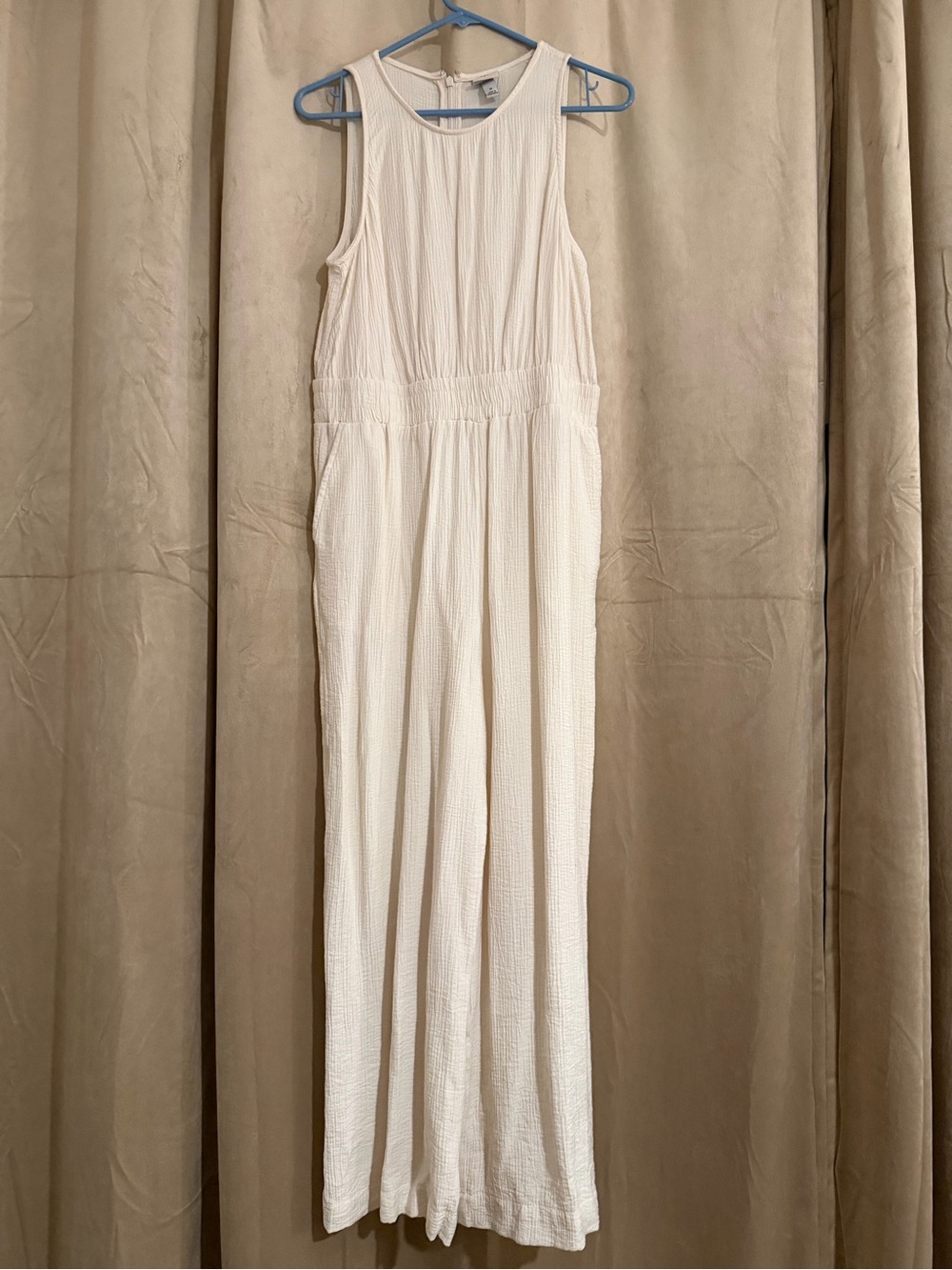 a new day Cream Sleeveless Wide-Leg Jumpsuit